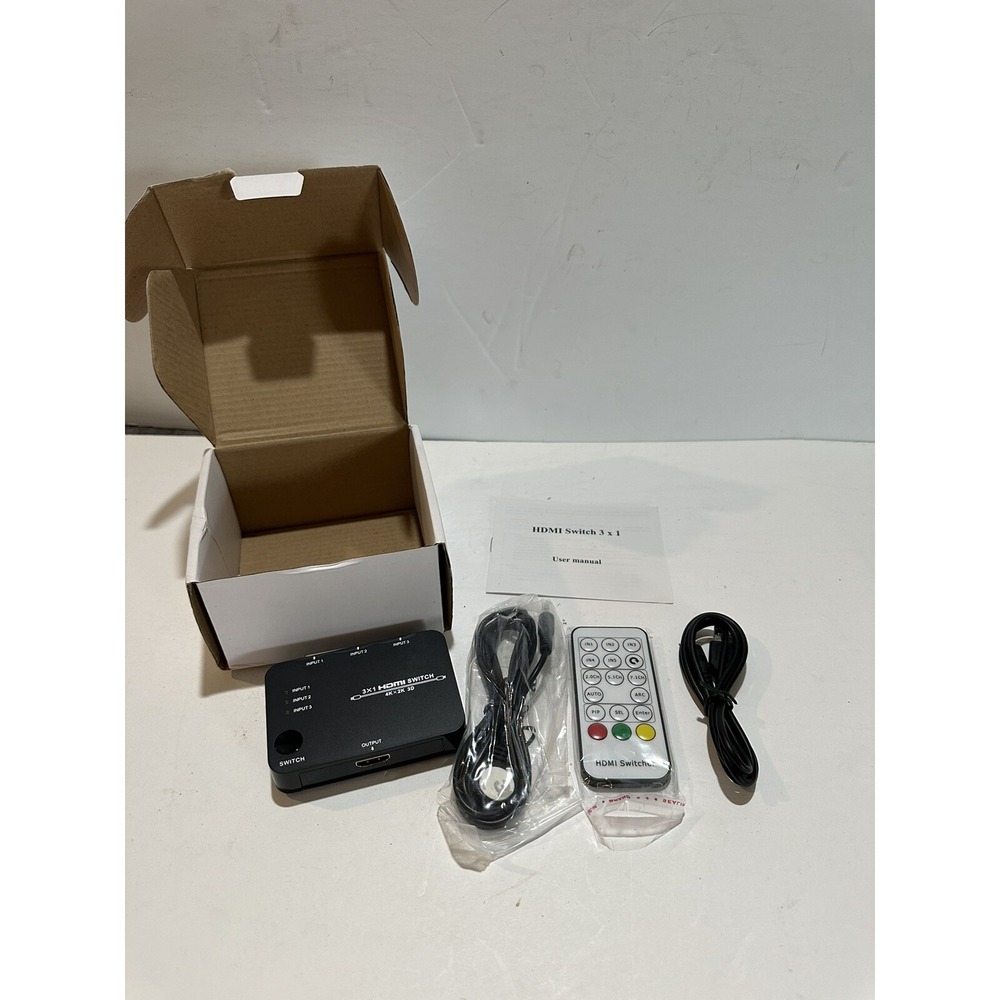 3 Port 3 x 1 HDMI Switch with controler 4k 2k 3D remote control switcher